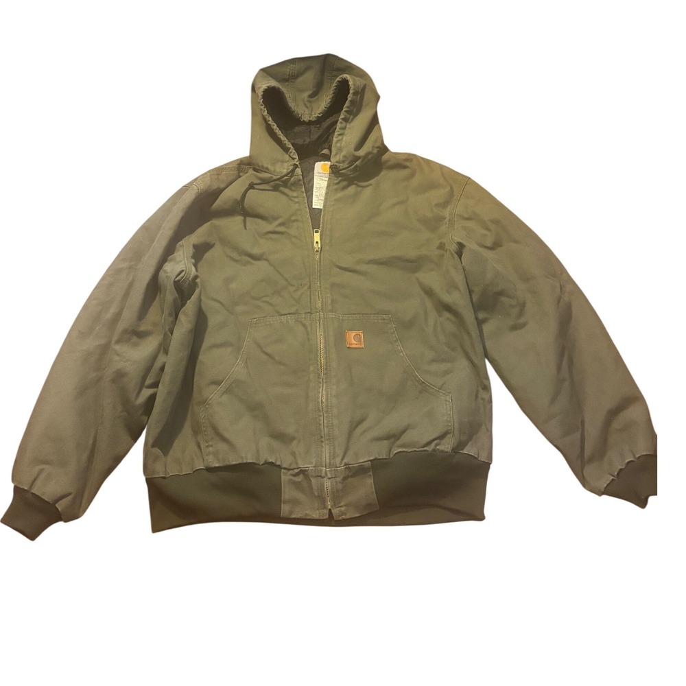 Carhartt J280 MOS 2010 Moss Green Work Jacket Quilted Lined Mens 2XL Chore coat